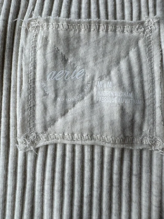 aerie Ribbed Henley Long Sleeve Top — Cream Size M - Picture 10 of 10